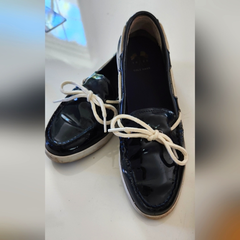Patent Cole Haan deck shoes